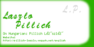 laszlo pillich business card